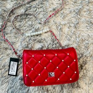 Beautiful red Badgley Mischka with pearls